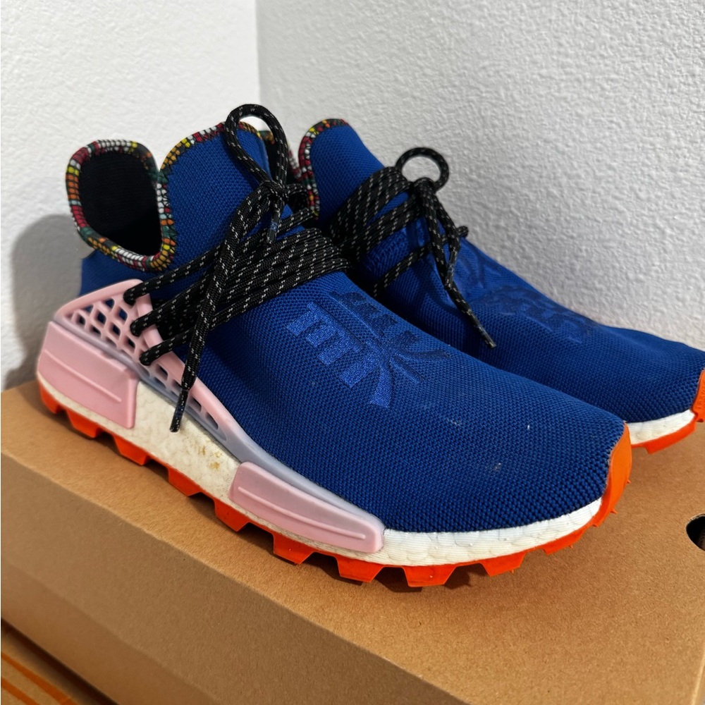 Adidas Pharrell Williams NMD Human Race trainers in blue